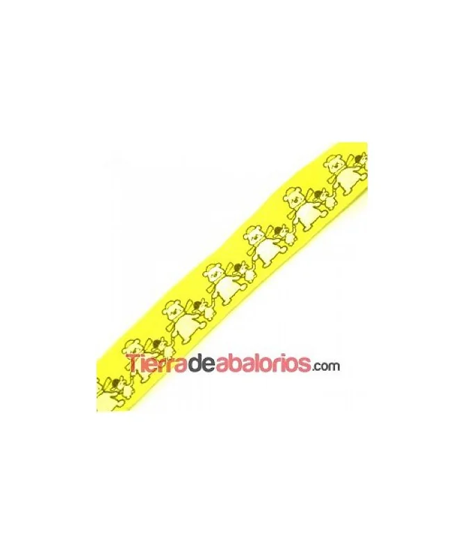 Lazo 16mm Ositos, Amarillo