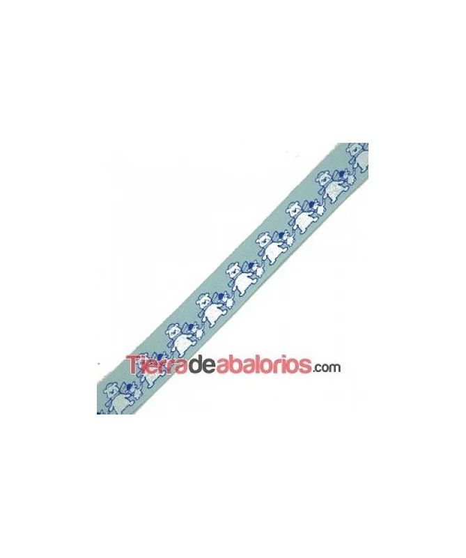 Lazo 16mm Ositos, Azul