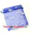 Bolsa Organza con Mariposas 12x9mm Azul