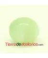 Resina Bola Achatada 11x9mm Agujero 1,8mm Verde Jade