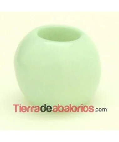 Resina Bola 10mm Agujero 5mm Verde Pastel