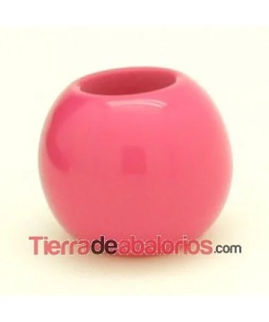 Resina Bola 10mm Agujero 5mm Fucsia