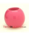 Resina Bola 10mm Agujero 5mm Fucsia