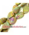 Turquesa Twist Oval 25x18mm Agujero 1,5mm Multicolor