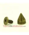 Tachuela Punta 9mm con Tornillo Oro Viejo