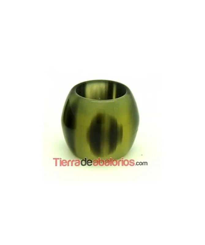 Resina Tubo 16x13mm Agujero 10mm, Khaki y Negro