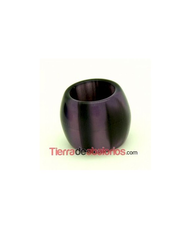 Resina Tubo 16x13mm Agujero 10mm, Púrpura y Negro