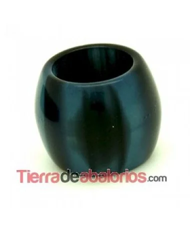 Resina Tubo 16x13mm Agujero 10mm, Azul Marino y Negro