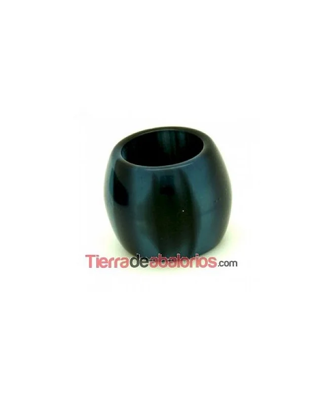 Resina Tubo 16x13mm Agujero 10mm, Azul Marino y Negro