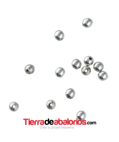 Bola 2,5mm Agujero 0,5mm, Plata de Ley Bola 2,5mm Agujero 0,5mm, Plata de Ley