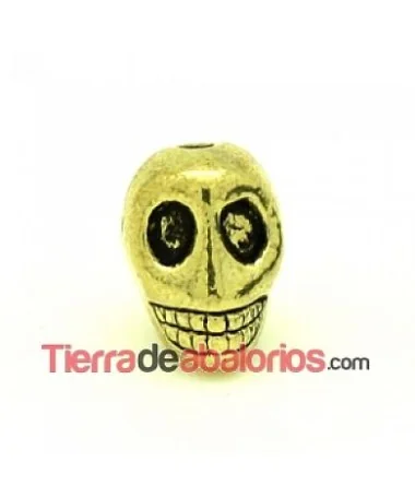 Calavera 12x10mm Agujero 2mm, Oro Viejo Calavera 12x10mm Agujero 2mm, Oro Viejo