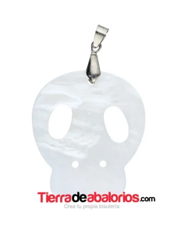 Nacar Calavera Plana 42x38mm Nacar Calavera Plana 42x38mm