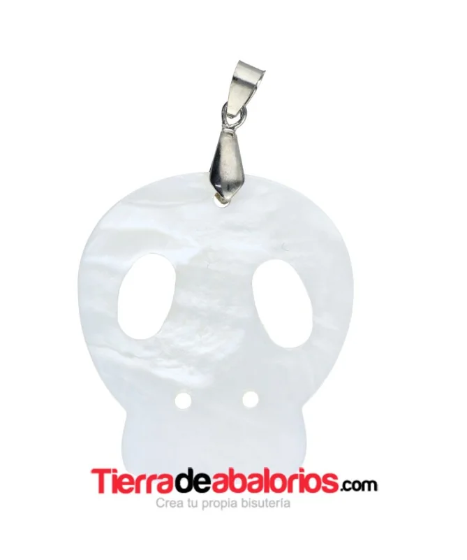 Nacar Calavera Plana 42x38mm