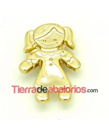 Entrepieza Niña 26x17mm Agujero 13x3mm, Dorada