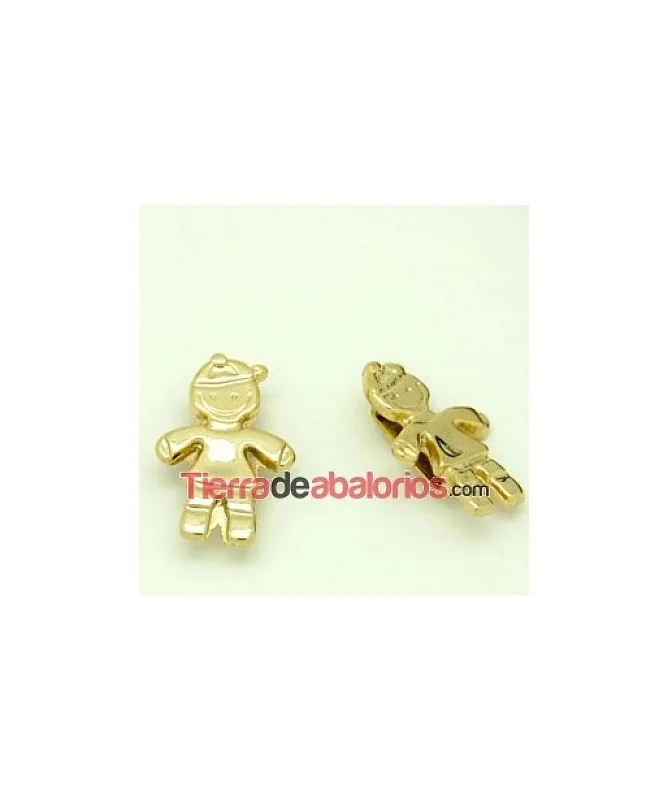 Entrepieza Niño 26x17mm Agujero 13x3mm Dorada