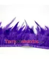 Pluma de Gallo Tintada Tamaño Variado 5 a 12cm Violeta