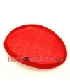 Base de Tocado Oval de Sinamay 13x9mm Rojo, con Peineta