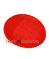 Base de Tocado Oval de Sinamay 15.5x13mm Roja, con Peineta