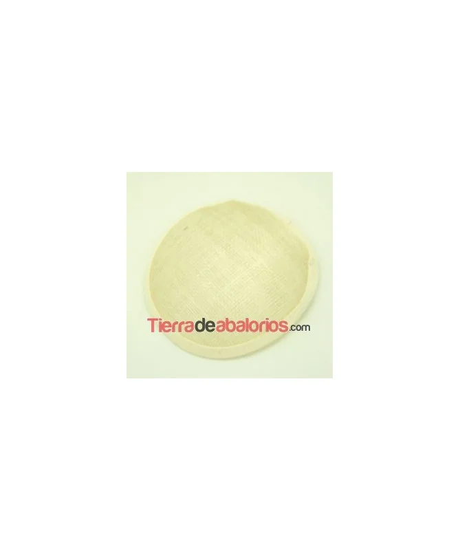 Base de Tocado de Sinamay 12cm Crudo con Peineta