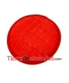 Base de Tocado de Sinamay 12cm Roja con Peineta