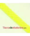 Cordón Poliester Trenzado Plano 5mm Amarillo Fluorescente