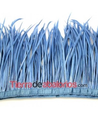 Pluma de Oca Teñida de 15 a 20cm. Azul Klein