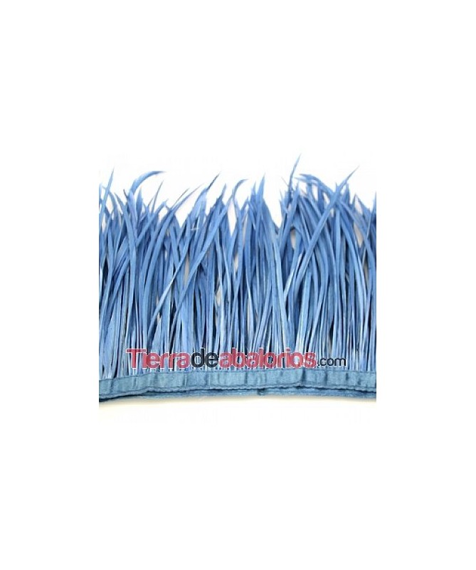 Pluma de Oca Teñida de 15 a 20cm. Azul Klein