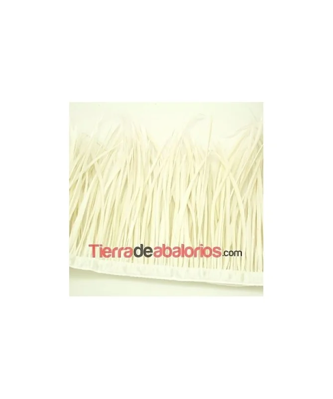 Pluma de Oca Teñida de 15 a 20cm. Blanco Roto