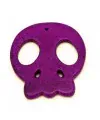Calavera Howlita Plana Grande, 54x48mm Púrpura