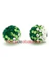 Bola Shamballa 10mm Agujero 1,2mm Esmeralda/Peridot/Cristal