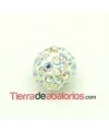 Bola Shamballa 6mm Agujero 1mm Cristal AB