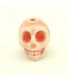 Calavera de Cerámica 13x11mm Agujero 2mm Rosa