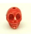 Calavera de Cerámica 13x11mm Agujero 2mm Roja