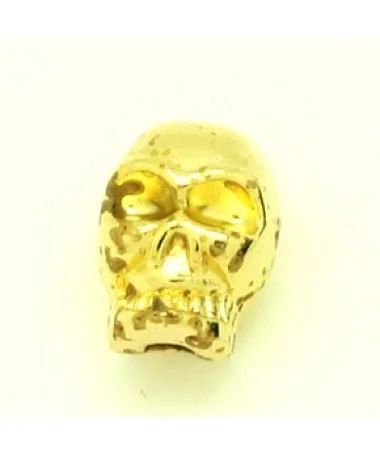 Calavera 12x8mm Agujero 2mm Dorada