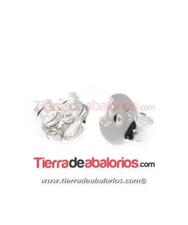 Presión para Pendiente Extra Grande 10mm, Plata de Ley Presión para Pendiente Extra Grande 10mm, Plata de Ley