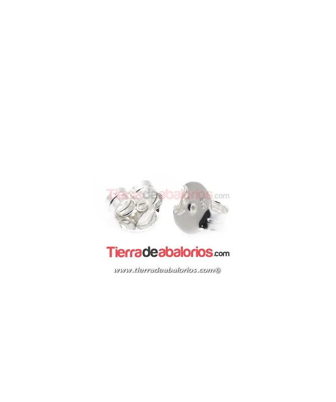 Presión para Pendiente Extra Grande 10mm, Plata de Ley