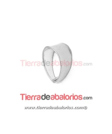 Porta-Colgante Triangular 10x5mm, Plata de Ley