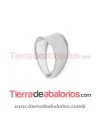 Porta-Colgante Triangular 10x5mm, Plata de Ley