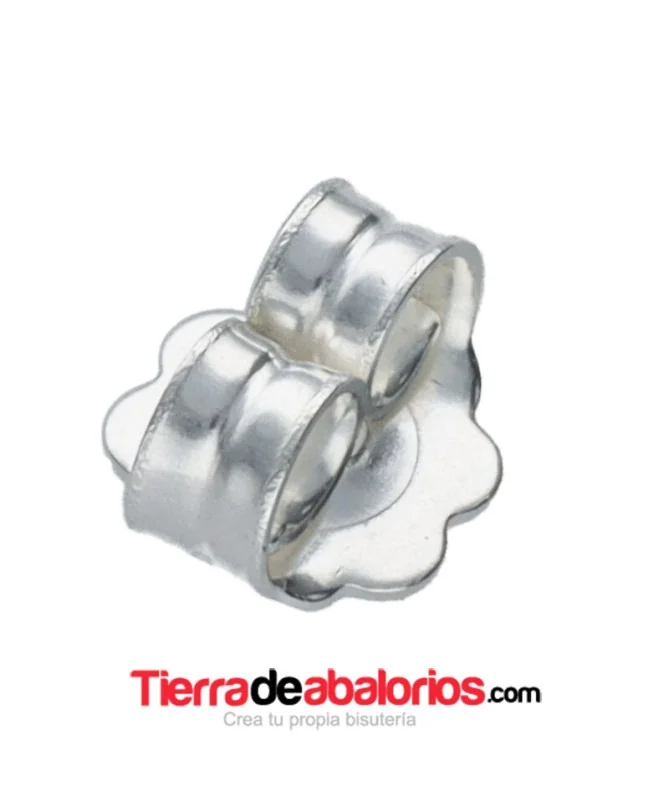 Presión para Pendiente de 6x6mm, Plata de Ley