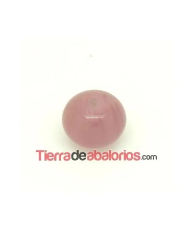 Resina Bola Achatada 15x12mm Agujero 1,8mm Amatista Claro