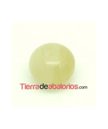 Resina Bola Achatada 15x12mm Agujero 1,8mm Marfil Resina Bola Achatada 15x12mm Agujero 1,8mm Marfil