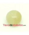 Resina Bola Achatada 15x12mm Agujero 1,8mm Marfil