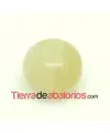 Resina Bola Achatada 15x12mm Agujero 1,8mm Marfil