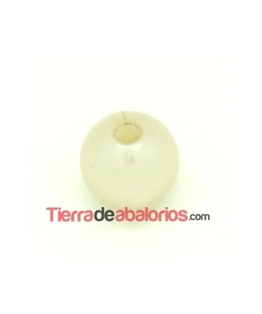 Resina Bola 14mm agujero 3,3mm Blanco Nacarado