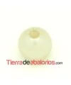 Resina Bola 14mm agujero 3,3mm Blanco Nacarado