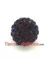 Bola Shamballa 10mm Agujero 1mm Amatista