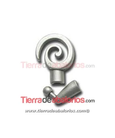 Cierre Infinito 28mm Agujero 3,5mm, Plateado