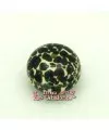 Resina Bola Achatada 28x21mm Agujero 2,5mm Beige y Verde