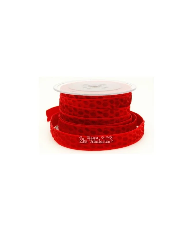 Lazo 16mm Terciopelo Rojo