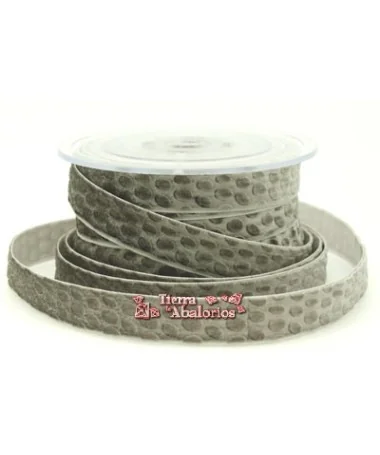 Lazo 16mm Terciopelo Gris Plata